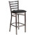 HERCULES Series Clear Coated Ladder Back Metal Restaurant Barstool - Black Vinyl Seat HERCULES Series Clear Coated Ladder Back Metal Restaurant Barstool - Black Vinyl Seat