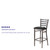 HERCULES Series Clear Coated Ladder Back Metal Restaurant Barstool - Black Vinyl Seat HERCULES Series Clear Coated Ladder Back Metal Restaurant Barstool - Black Vinyl Seat