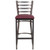HERCULES Series Clear Coated Ladder Back Metal Restaurant Barstool - Burgundy Vinyl Seat HERCULES Series Clear Coated Ladder Back Metal Restaurant Barstool - Burgundy Vinyl Seat