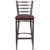 HERCULES Series Clear Coated Ladder Back Metal Restaurant Barstool - Burgundy Vinyl Seat HERCULES Series Clear Coated Ladder Back Metal Restaurant Barstool - Burgundy Vinyl Seat