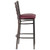 HERCULES Series Clear Coated Ladder Back Metal Restaurant Barstool - Burgundy Vinyl Seat HERCULES Series Clear Coated Ladder Back Metal Restaurant Barstool - Burgundy Vinyl Seat