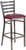 HERCULES Series Clear Coated Ladder Back Metal Restaurant Barstool - Burgundy Vinyl Seat HERCULES Series Clear Coated Ladder Back Metal Restaurant Barstool - Burgundy Vinyl Seat