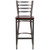 HERCULES Series Clear Coated Ladder Back Metal Restaurant Barstool - Mahogany Wood Seat HERCULES Series Clear Coated Ladder Back Metal Restaurant Barstool - Mahogany Wood Seat