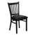 HERCULES Series Black Vertical Back Metal Restaurant Chair - Black Vinyl Seat HERCULES Series Black Vertical Back Metal Restaurant Chair - Black Vinyl Seat