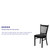 HERCULES Series Black Vertical Back Metal Restaurant Chair - Black Vinyl Seat HERCULES Series Black Vertical Back Metal Restaurant Chair - Black Vinyl Seat