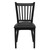 HERCULES Series Black Vertical Back Metal Restaurant Chair - Black Vinyl Seat HERCULES Series Black Vertical Back Metal Restaurant Chair - Black Vinyl Seat