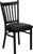 HERCULES Series Black Vertical Back Metal Restaurant Chair - Black Vinyl Seat HERCULES Series Black Vertical Back Metal Restaurant Chair - Black Vinyl Seat