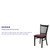 HERCULES Series Black Vertical Back Metal Restaurant Chair - Burgundy Vinyl Seat HERCULES Series Black Vertical Back Metal Restaurant Chair - Burgundy Vinyl Seat