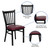 HERCULES Series Black Vertical Back Metal Restaurant Chair - Burgundy Vinyl Seat HERCULES Series Black Vertical Back Metal Restaurant Chair - Burgundy Vinyl Seat