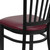 HERCULES Series Black Vertical Back Metal Restaurant Chair - Burgundy Vinyl Seat HERCULES Series Black Vertical Back Metal Restaurant Chair - Burgundy Vinyl Seat