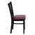 HERCULES Series Black Vertical Back Metal Restaurant Chair - Burgundy Vinyl Seat HERCULES Series Black Vertical Back Metal Restaurant Chair - Burgundy Vinyl Seat