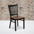 HERCULES Series Black Vertical Back Metal Restaurant Chair - Cherry Wood Seat HERCULES Series Black Vertical Back Metal Restaurant Chair - Cherry Wood Seat
