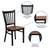 HERCULES Series Black Vertical Back Metal Restaurant Chair - Cherry Wood Seat HERCULES Series Black Vertical Back Metal Restaurant Chair - Cherry Wood Seat