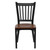 HERCULES Series Black Vertical Back Metal Restaurant Chair - Cherry Wood Seat HERCULES Series Black Vertical Back Metal Restaurant Chair - Cherry Wood Seat