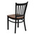 HERCULES Series Black Vertical Back Metal Restaurant Chair - Cherry Wood Seat HERCULES Series Black Vertical Back Metal Restaurant Chair - Cherry Wood Seat