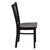 HERCULES Series Black Vertical Back Metal Restaurant Chair - Mahogany Wood Seat HERCULES Series Black Vertical Back Metal Restaurant Chair - Mahogany Wood Seat