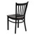 HERCULES Series Black Vertical Back Metal Restaurant Chair - Mahogany Wood Seat HERCULES Series Black Vertical Back Metal Restaurant Chair - Mahogany Wood Seat