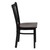 HERCULES Series Black Vertical Back Metal Restaurant Chair - Mahogany Wood Seat HERCULES Series Black Vertical Back Metal Restaurant Chair - Mahogany Wood Seat