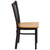 HERCULES Series Black Vertical Back Metal Restaurant Chair - Natural Wood Seat HERCULES Series Black Vertical Back Metal Restaurant Chair - Natural Wood Seat