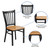 HERCULES Series Black Vertical Back Metal Restaurant Chair - Natural Wood Seat HERCULES Series Black Vertical Back Metal Restaurant Chair - Natural Wood Seat