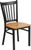 HERCULES Series Black Vertical Back Metal Restaurant Chair - Natural Wood Seat HERCULES Series Black Vertical Back Metal Restaurant Chair - Natural Wood Seat