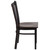 HERCULES Series Black Vertical Back Metal Restaurant Chair - Walnut Wood Seat HERCULES Series Black Vertical Back Metal Restaurant Chair - Walnut Wood Seat