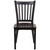 HERCULES Series Black Vertical Back Metal Restaurant Chair - Walnut Wood Seat HERCULES Series Black Vertical Back Metal Restaurant Chair - Walnut Wood Seat