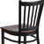 HERCULES Series Black Vertical Back Metal Restaurant Chair - Walnut Wood Seat HERCULES Series Black Vertical Back Metal Restaurant Chair - Walnut Wood Seat