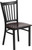 HERCULES Series Black Vertical Back Metal Restaurant Chair - Walnut Wood Seat HERCULES Series Black Vertical Back Metal Restaurant Chair - Walnut Wood Seat