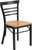HERCULES Series Black Three-Slat Ladder Back Metal Restaurant Chair - Natural Wood Seat HERCULES Series Black Three-Slat Ladder Back Metal Restaurant Chair - Natural Wood Seat