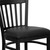 HERCULES Series Black Vertical Back Metal Restaurant Barstool - Black Vinyl Seat HERCULES Series Black Vertical Back Metal Restaurant Barstool - Black Vinyl Seat