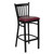 HERCULES Series Black Vertical Back Metal Restaurant Barstool - Burgundy Vinyl Seat HERCULES Series Black Vertical Back Metal Restaurant Barstool - Burgundy Vinyl Seat