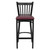 HERCULES Series Black Vertical Back Metal Restaurant Barstool - Burgundy Vinyl Seat HERCULES Series Black Vertical Back Metal Restaurant Barstool - Burgundy Vinyl Seat