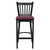 HERCULES Series Black Vertical Back Metal Restaurant Barstool - Burgundy Vinyl Seat HERCULES Series Black Vertical Back Metal Restaurant Barstool - Burgundy Vinyl Seat