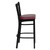 HERCULES Series Black Vertical Back Metal Restaurant Barstool - Burgundy Vinyl Seat HERCULES Series Black Vertical Back Metal Restaurant Barstool - Burgundy Vinyl Seat