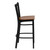 HERCULES Series Black Vertical Back Metal Restaurant Barstool - Cherry Wood Seat HERCULES Series Black Vertical Back Metal Restaurant Barstool - Cherry Wood Seat