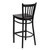 HERCULES Series Black Vertical Back Metal Restaurant Barstool - Mahogany Wood Seat HERCULES Series Black Vertical Back Metal Restaurant Barstool - Mahogany Wood Seat