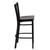 HERCULES Series Black Vertical Back Metal Restaurant Barstool - Mahogany Wood Seat HERCULES Series Black Vertical Back Metal Restaurant Barstool - Mahogany Wood Seat