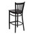 HERCULES Series Black Vertical Back Metal Restaurant Barstool - Mahogany Wood Seat HERCULES Series Black Vertical Back Metal Restaurant Barstool - Mahogany Wood Seat