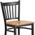 HERCULES Series Black Vertical Back Metal Restaurant Barstool - Natural Wood Seat HERCULES Series Black Vertical Back Metal Restaurant Barstool - Natural Wood Seat