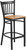 HERCULES Series Black Vertical Back Metal Restaurant Barstool - Natural Wood Seat HERCULES Series Black Vertical Back Metal Restaurant Barstool - Natural Wood Seat