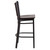 HERCULES Series Black Vertical Back Metal Restaurant Barstool - Walnut Wood Seat HERCULES Series Black Vertical Back Metal Restaurant Barstool - Walnut Wood Seat