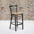 HERCULES Series Black Two-Slat Ladder Back Metal Restaurant Barstool - Natural Wood Seat HERCULES Series Black Two-Slat Ladder Back Metal Restaurant Barstool - Natural Wood Seat