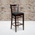 HERCULES Series Ladder Back Walnut Wood Restaurant Barstool - Black Vinyl Seat HERCULES Series Ladder Back Walnut Wood Restaurant Barstool - Black Vinyl Seat