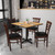HERCULES Series Ladder Back Walnut Wood Restaurant Chair - Black Vinyl Seat HERCULES Series Ladder Back Walnut Wood Restaurant Chair - Black Vinyl Seat