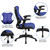 High Back Designer Blue Mesh Executive Swivel Ergonomic Office Chair with Adjustable Arms High Back Designer Blue Mesh Executive Swivel Ergonomic Office Chair with Adjustable Arms