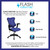 High Back Designer Blue Mesh Executive Swivel Ergonomic Office Chair with Adjustable Arms High Back Designer Blue Mesh Executive Swivel Ergonomic Office Chair with Adjustable Arms