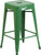 Commercial Grade 24" High Backless Green Metal Indoor-Outdoor Counter Height Stool with Square Seat Commercial Grade 24" High Backless Green Metal Indoor-Outdoor Counter Height Stool with Square Seat