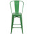 Commercial Grade 24" High Green Metal Indoor-Outdoor Counter Height Stool with Removable Back Commercial Grade 24" High Green Metal Indoor-Outdoor Counter Height Stool with Removable Back