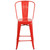 Commercial Grade 24" High Red Metal Indoor-Outdoor Counter Height Stool with Removable Back Commercial Grade 24" High Red Metal Indoor-Outdoor Counter Height Stool with Removable Back
